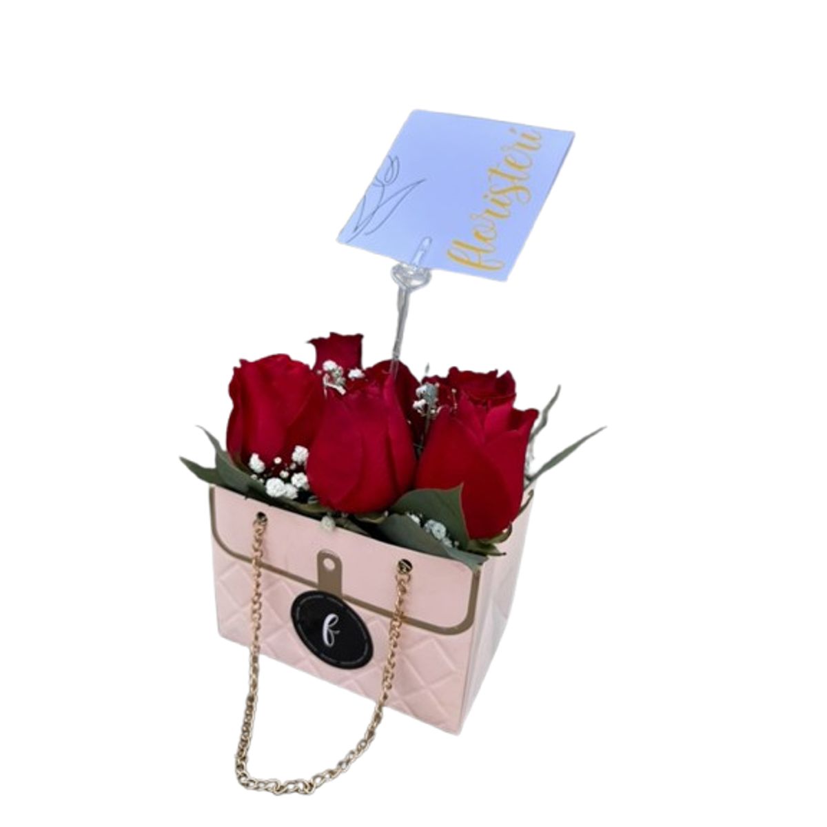 FLORISTERI - Box Deluxe Rosado con 6 Rosas Premium Naturales