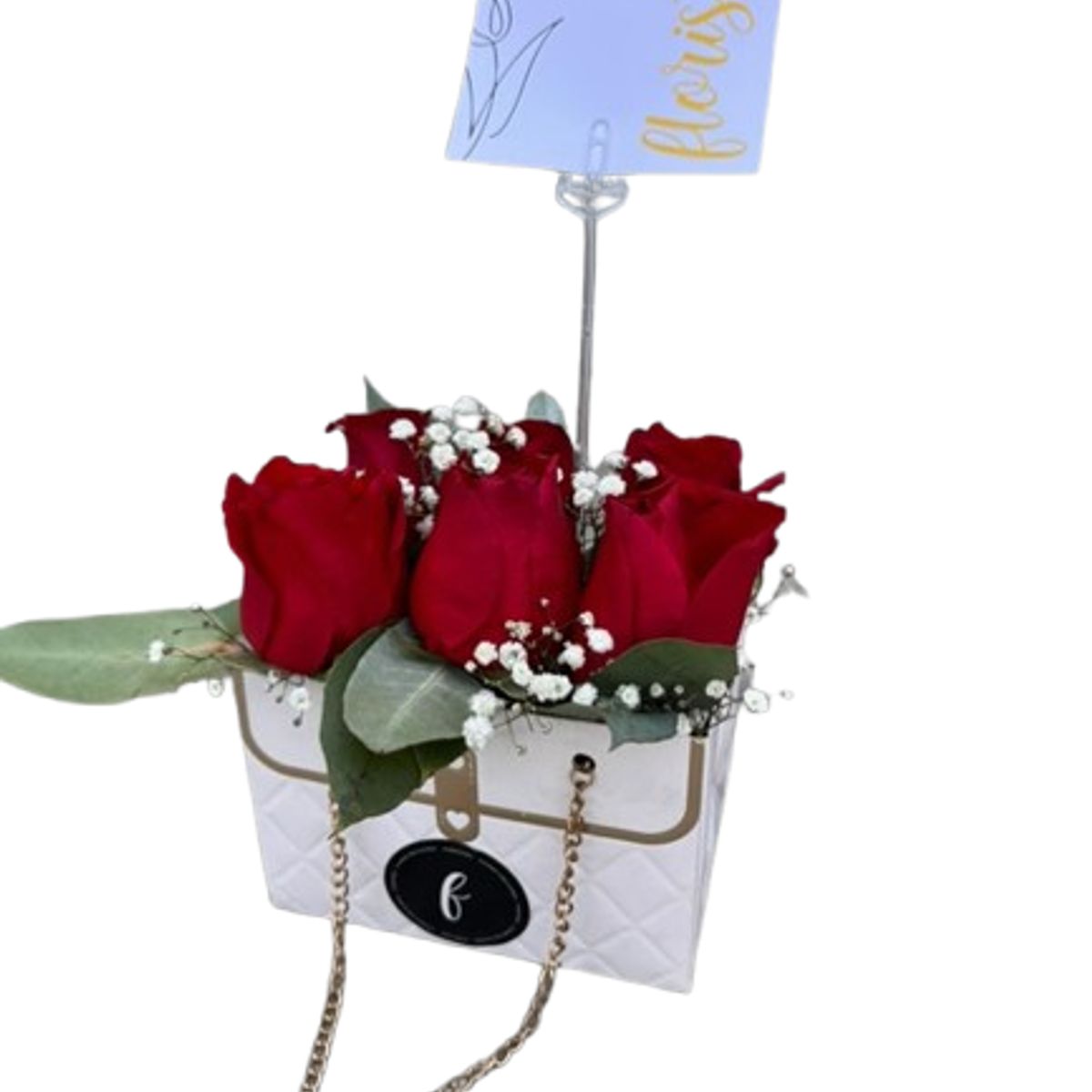 FLORISTERI - Box Deluxe Blanco con 6 Rosas Premium Naturales