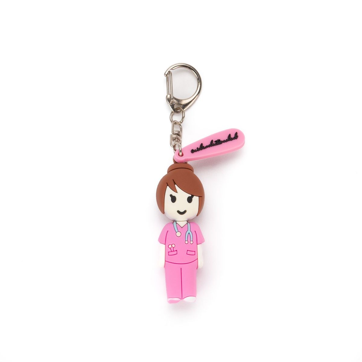 GENERICO - Llavero Rompe Ampolla Kamed Diseño Enfermera Traje Fucsia Chic