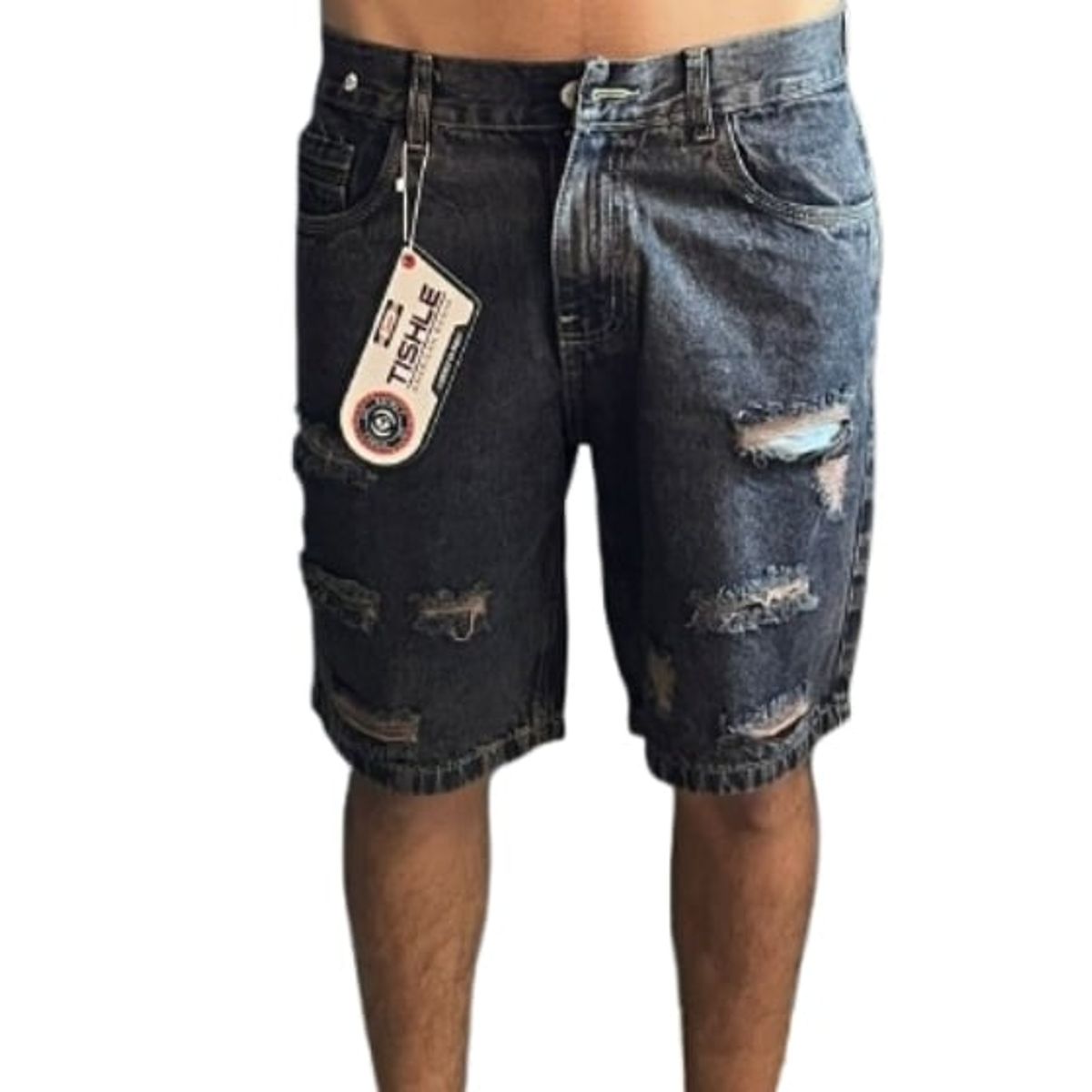 GENERICO - SHORT JEAN RASGADO PARA HOMBRE