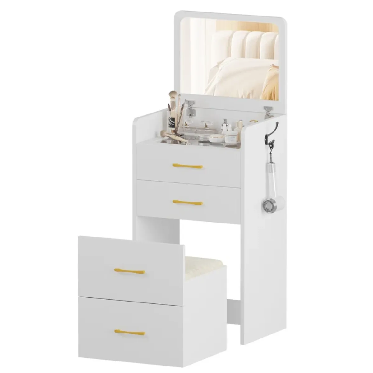 GENERICO - Tocador Multifuncional Brooklyn Blanco Muebles Gaudi