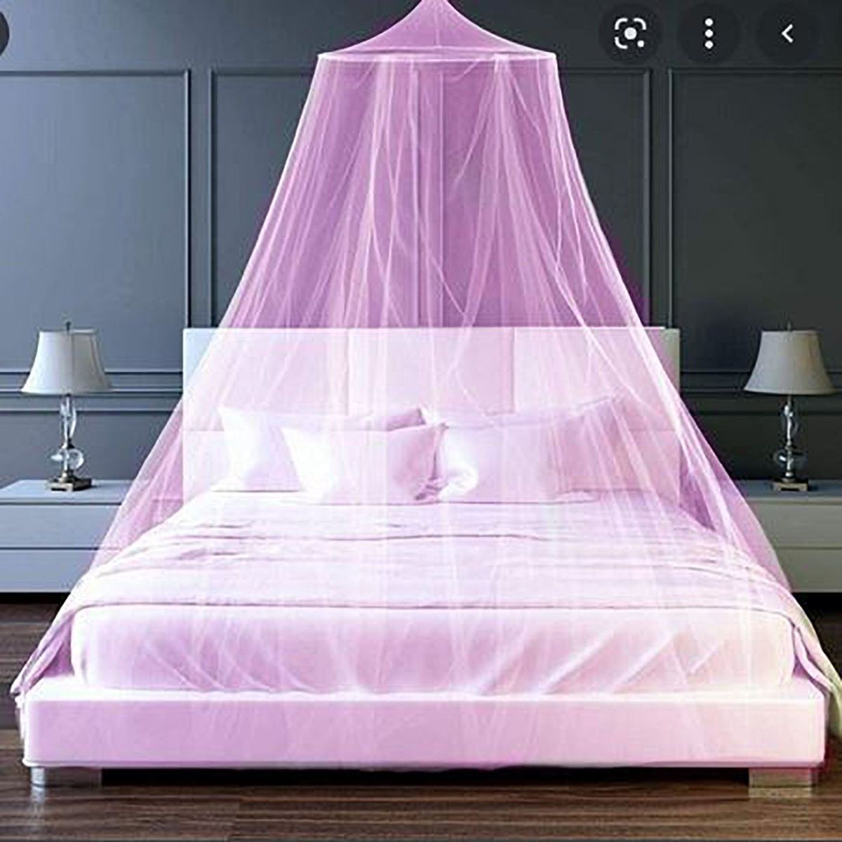 GENERICO - Mosquitero redondo 2 plazas en rosa malla resistente