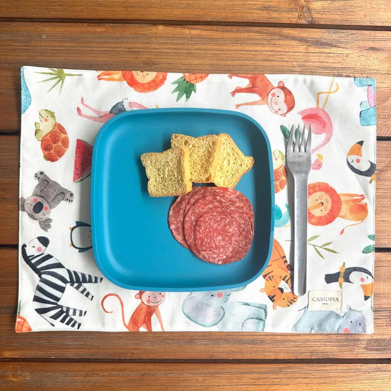 CASIOPIA - Mantel Individual para lonchera antimanchas Safari