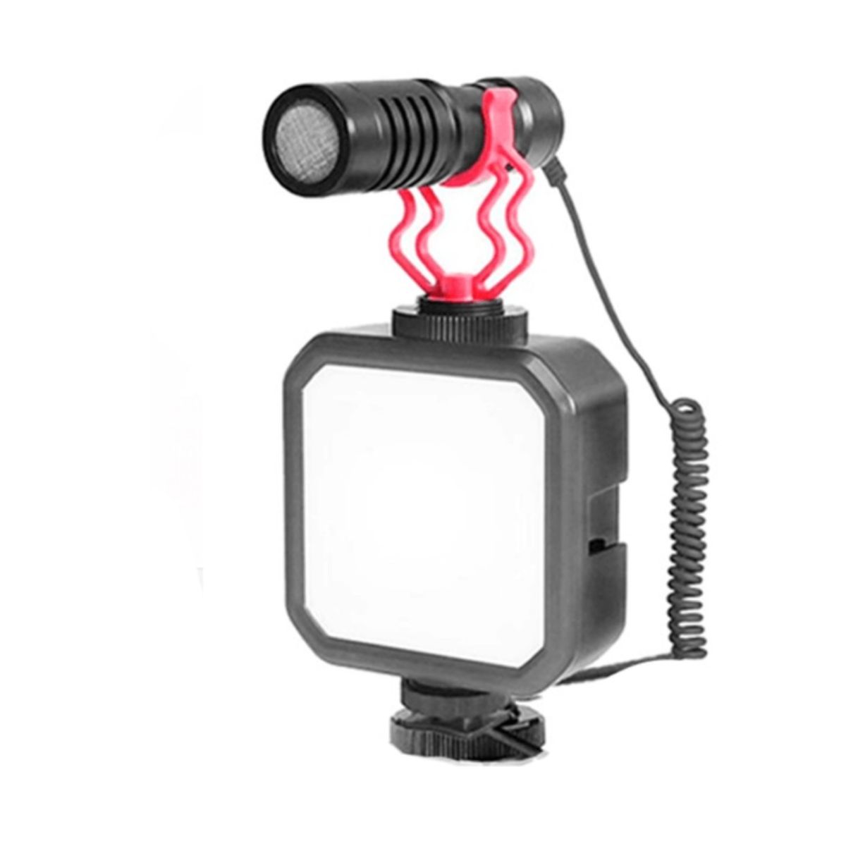 GENERICO - KIT LUZ LED WL62 TRICOLOR + MINI MICROPHONE CONDENSADOR DSRL