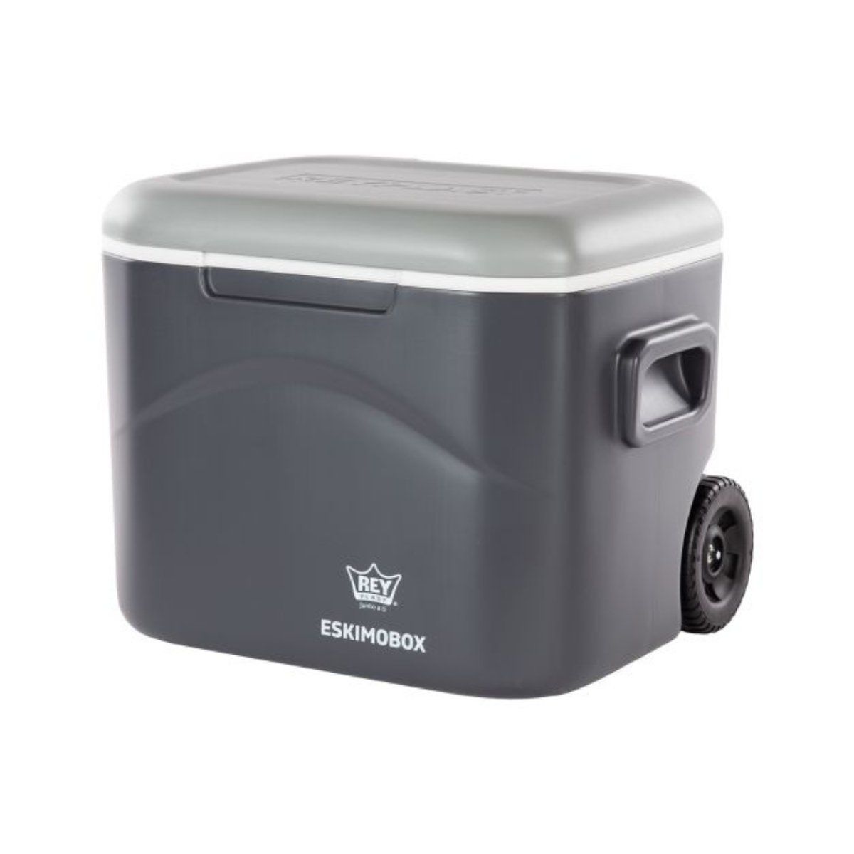 REYPLAST - Cooler Eskimobox 57. 5 L con Ruedas Portátil Gris
