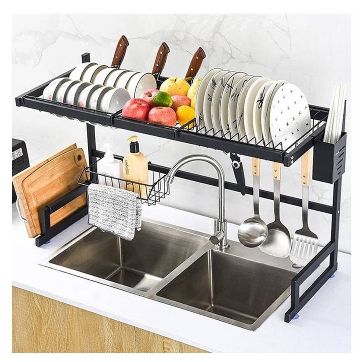 GENERICO - Escurridor Organizador de Platos de Cocina 85 cm