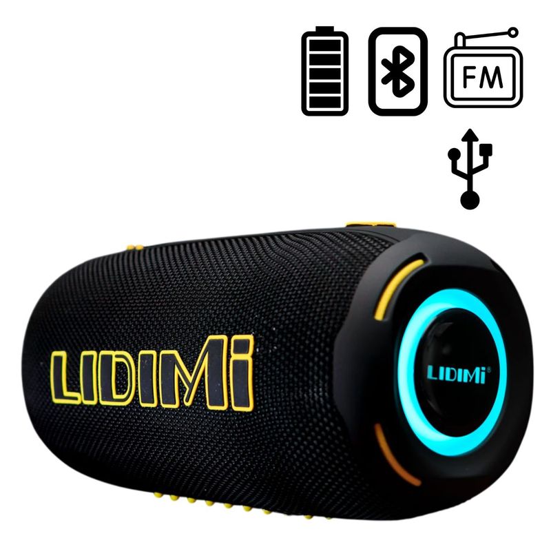LIDIMI - Parlante Portátil Lidimi LD-S650 BT Radio FM Luces RGB