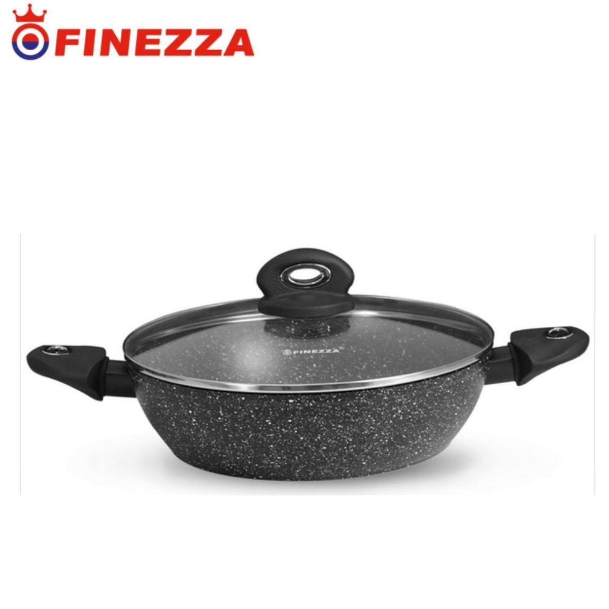 FINEZZA - Perol Finezza Ultragranito 32 cm x 3 Piezas - Negro