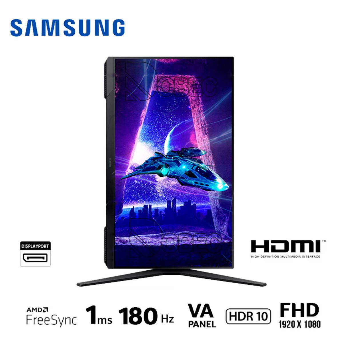 SAMSUNG - Monitor Samsung Odyssey G3 LS24DG300ELXPE VA FHD 180Hz 1ms FreeSync