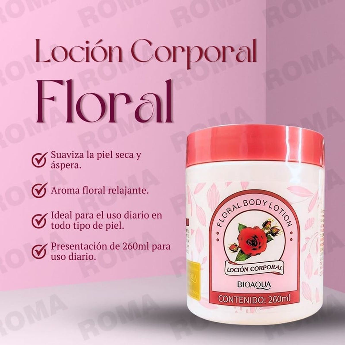 BIOAQUA - LOCIÓN CORPORAL FLORAL BIOAQUA 260ML