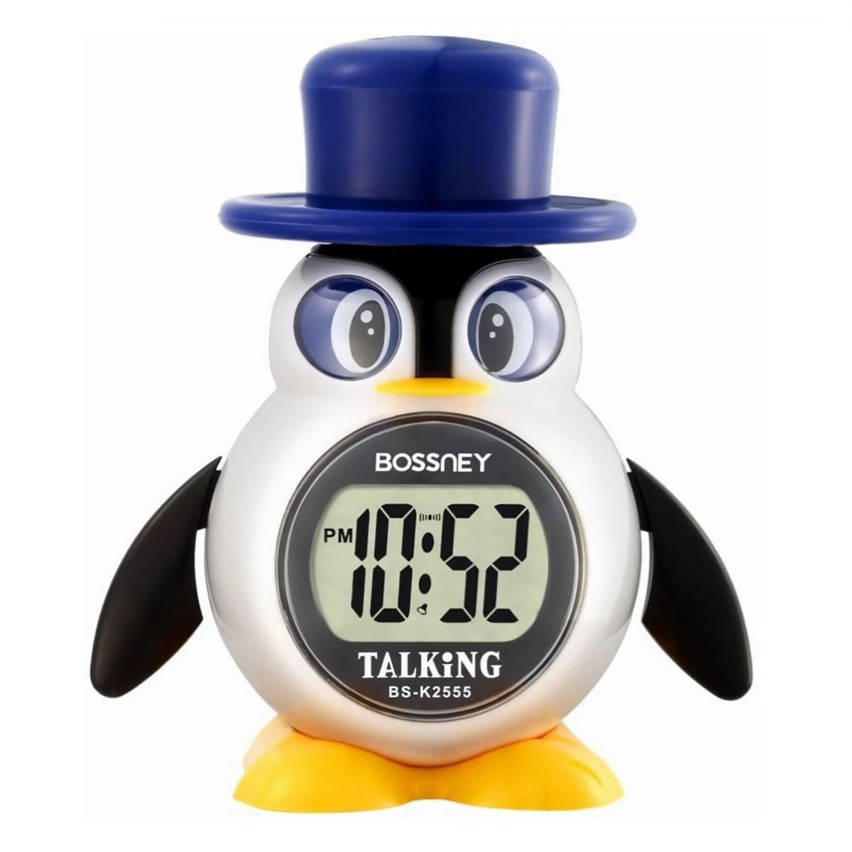 GENERICO - Reloj Despertador Digital Con Voz y Diseño de Pingüino