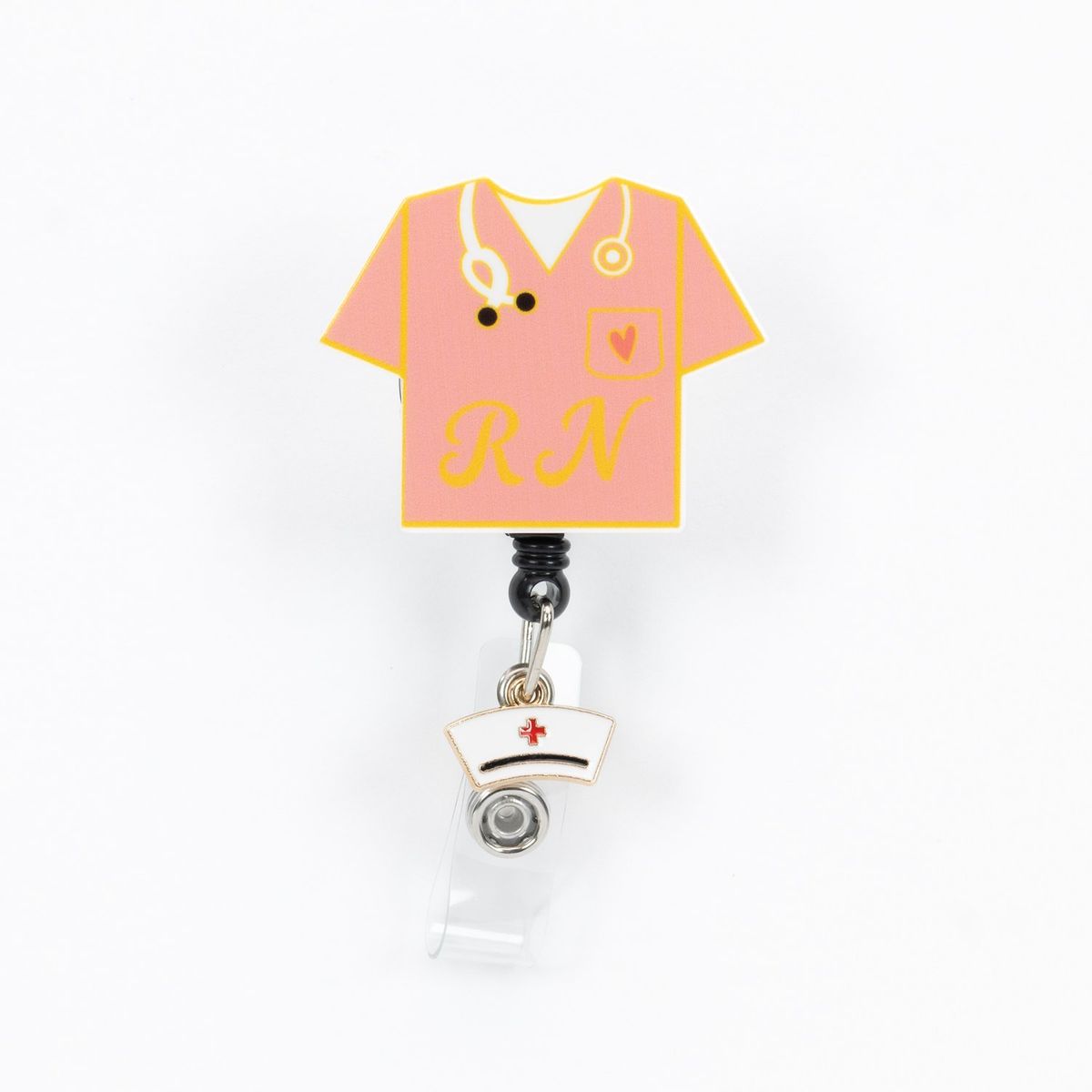 GENERICO - Carrete de Credencial con Clip Camisa Enfermería Rn