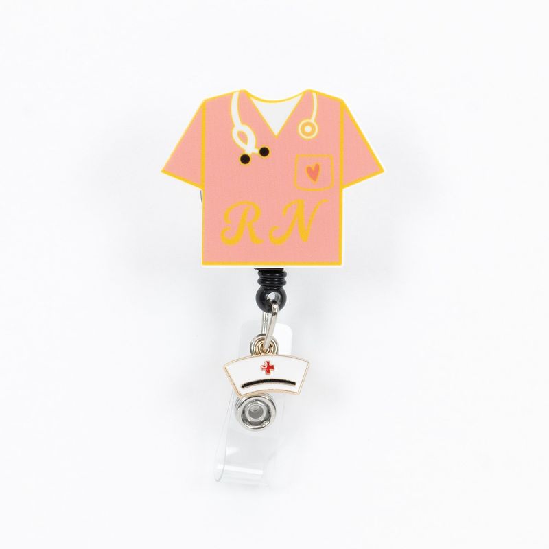 GENERICO - Carrete de Credencial con Clip Camisa Enfermería Rn