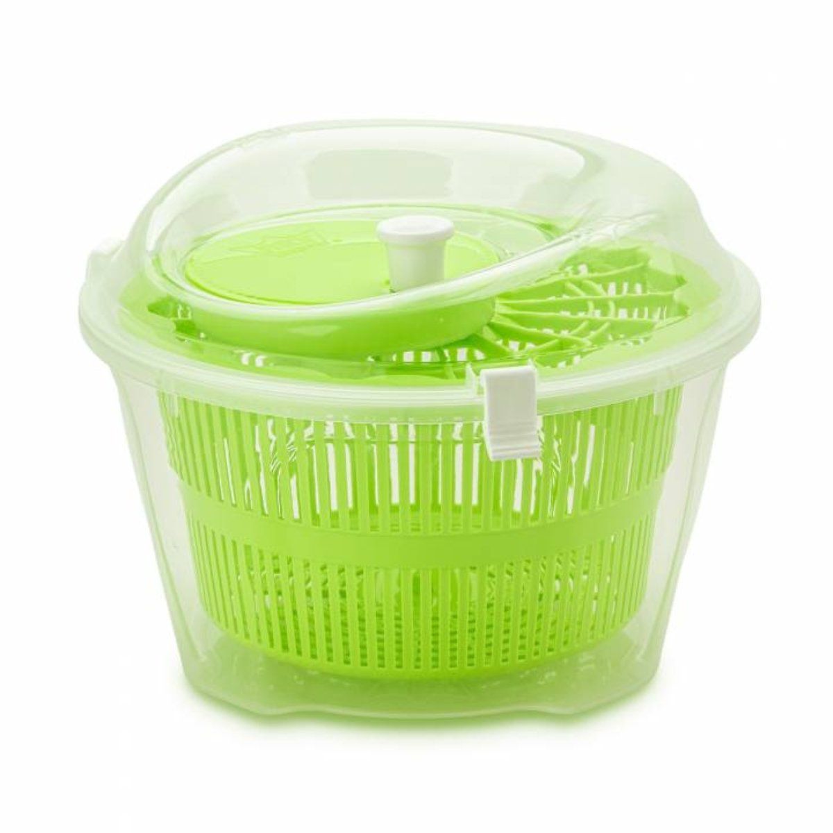 REY PLAST - Escurridor Centrífugo de Vegetales Práctico Verde