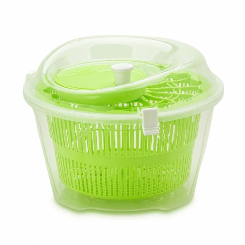 REY PLAST - Escurridor Centrífugo de Vegetales Práctico Verde