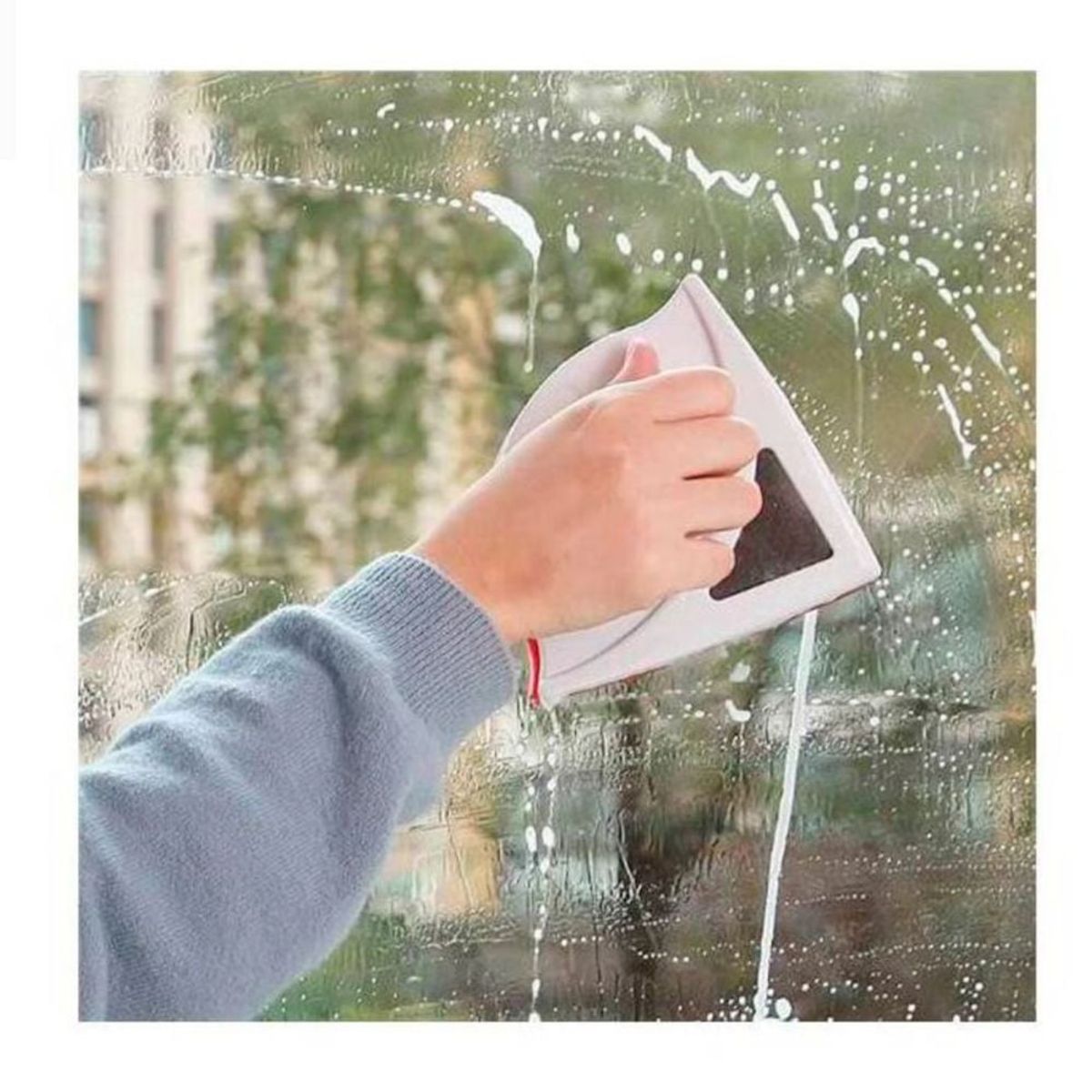 GENERICO - Limpiador vidrio ventana interior y exterior magnético