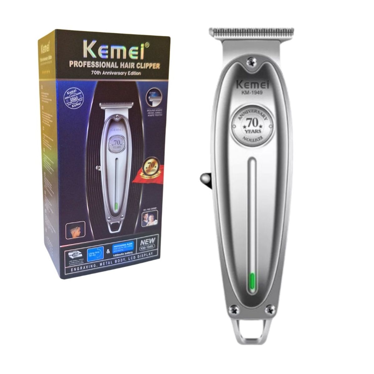 KEMEI - Cortador de Cabello Profesional Kemei 1949 Maquina Inalambrica