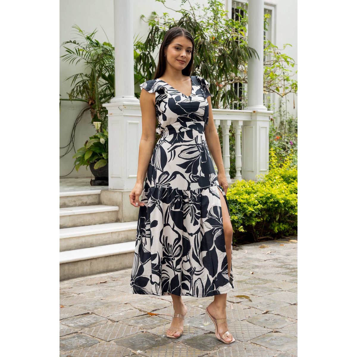 NANCY'S COLLECTION - Vestido Largo de flores Nancys Collection