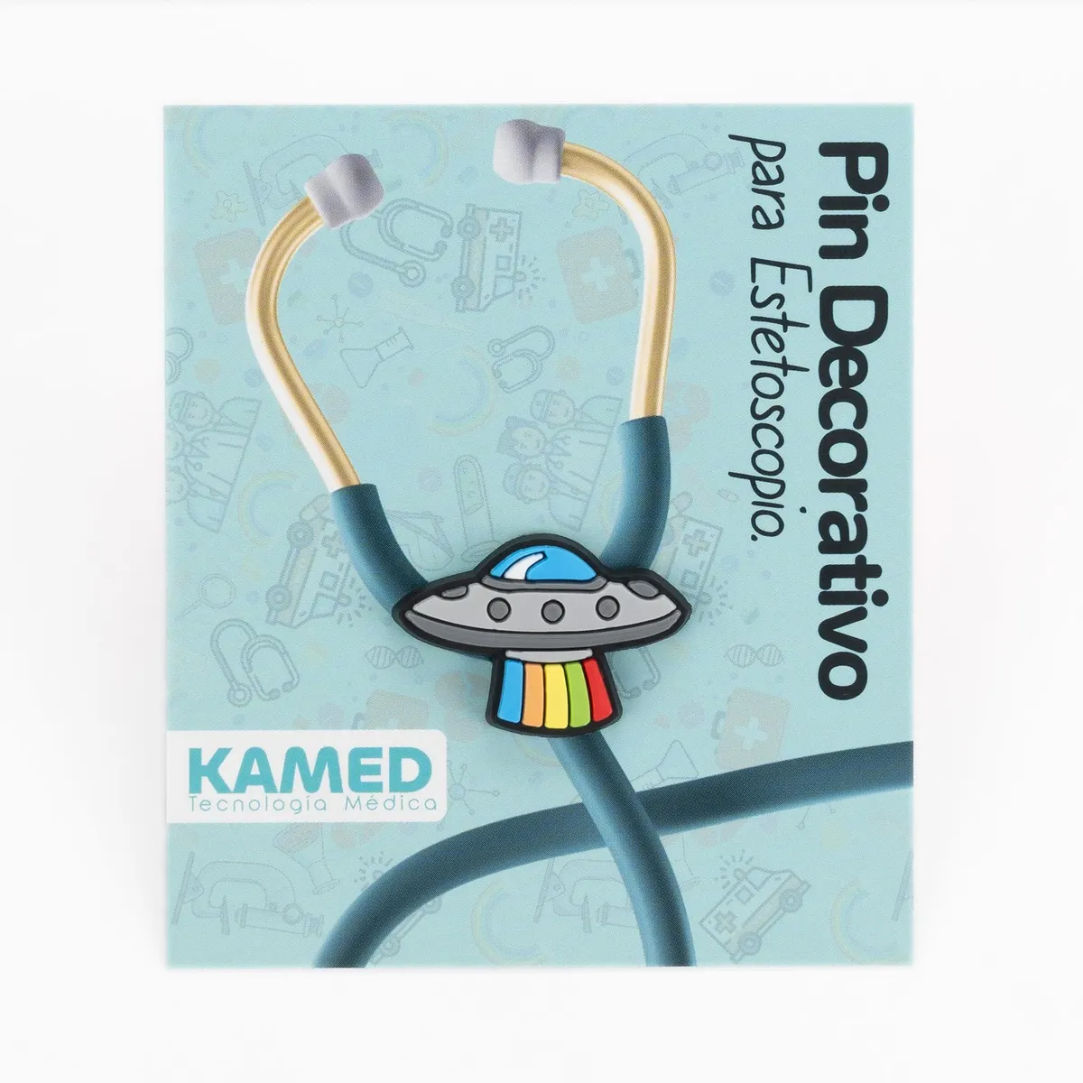 GENERICO - Pin Decorativo para Estetoscopio Kamed Alien