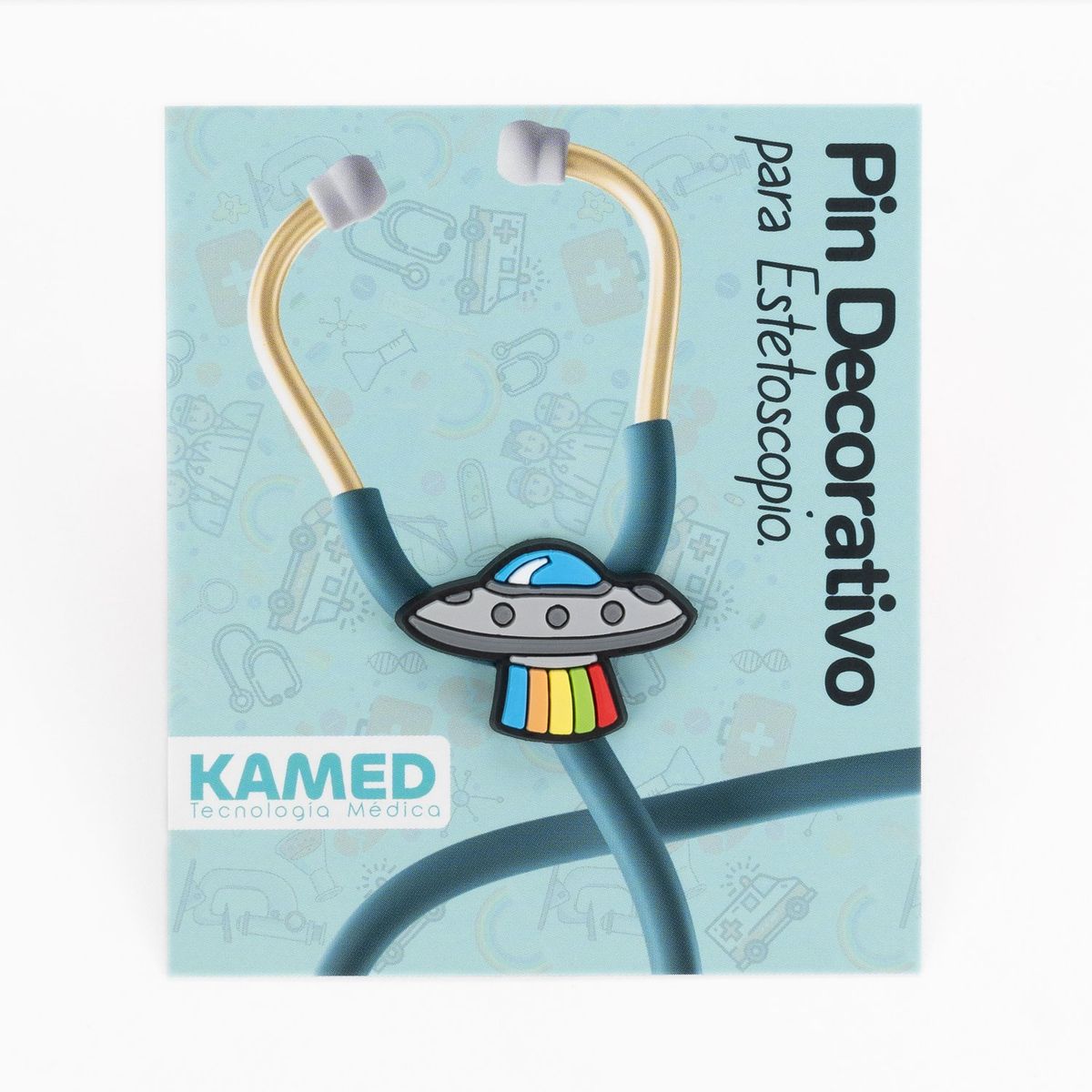 GENERICO - Pin Decorativo para Estetoscopio Kamed Alien