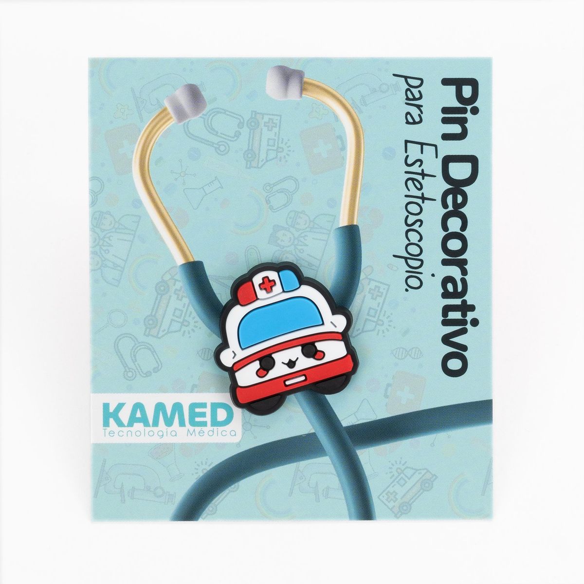 GENERICO - Pin Decorativo para Estetoscopio Kamed Ambulancia