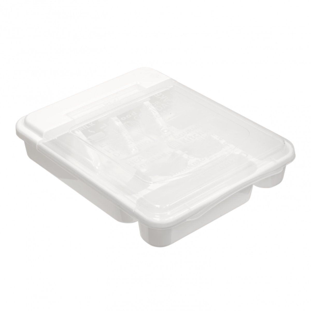 REY PLAST - Organizador de Cubiertos Fast Cover Compacto Blanco