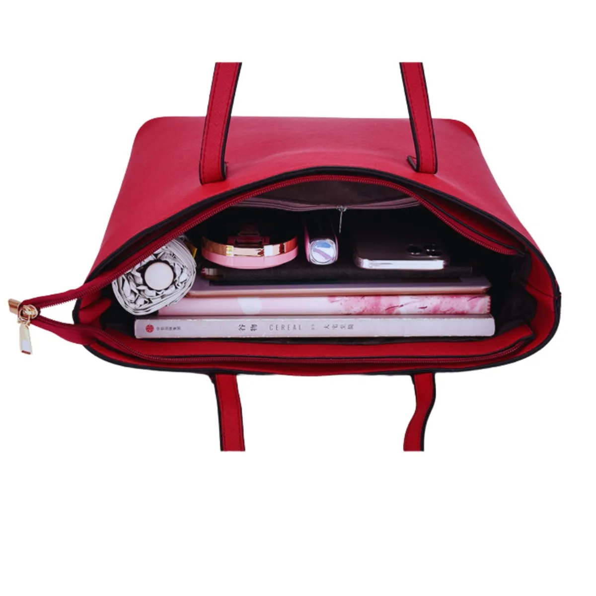 GENERICO - Set 4 en 1: bolso, cartera, sobre y tarjetero de cuero vegano WSTB-011