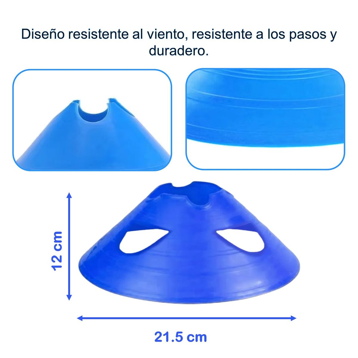 GENERICO - PLATO CONOS CHINOS ENTRENAMIENTO DEPORTIVO – PACK X 12 UDS
