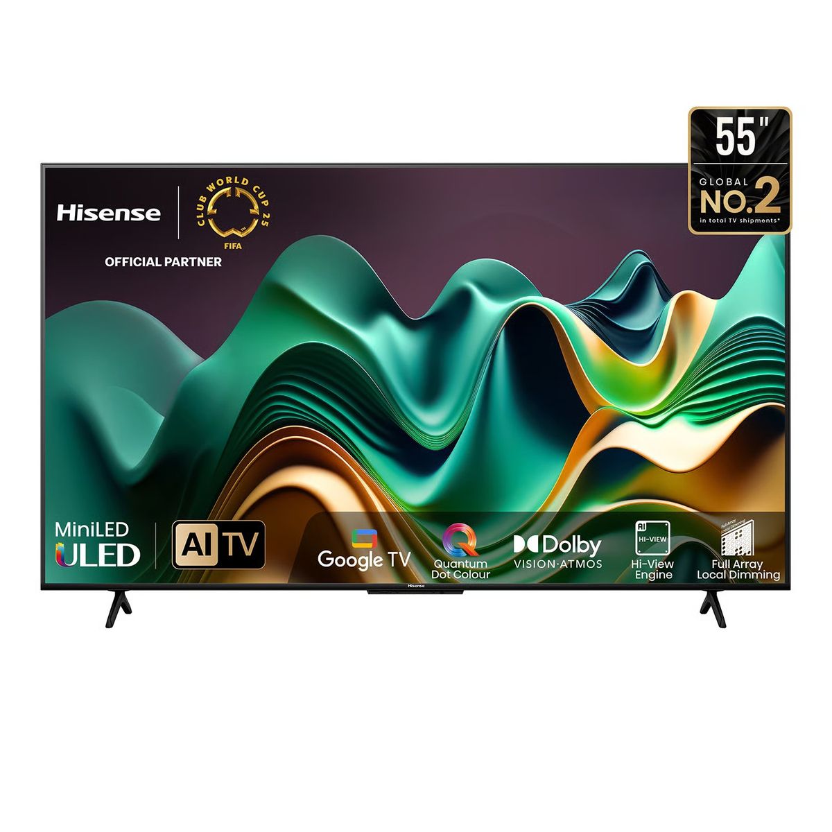 HISENSE - Televisor Hisense Uled 55 55u6n 4k Google Tv