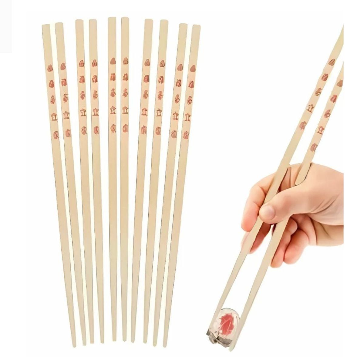 GENERICO - Palillos Chinos Melamine 10Par Yong Fu