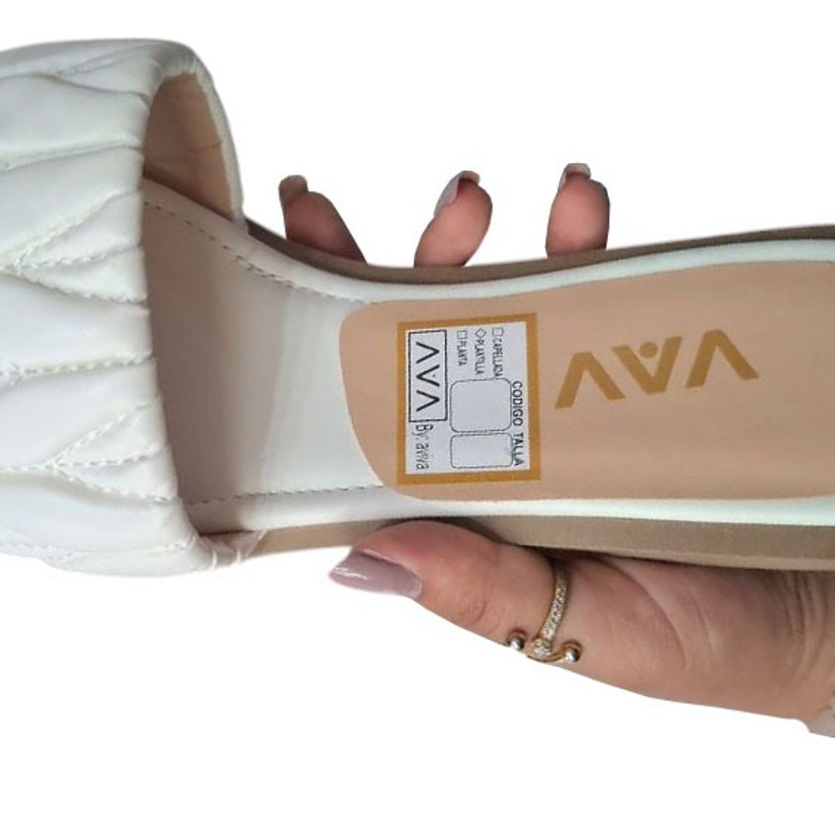 GENERICO - Sandalia Mujer Elegancia Acolchada 1177-40 Color Blanco