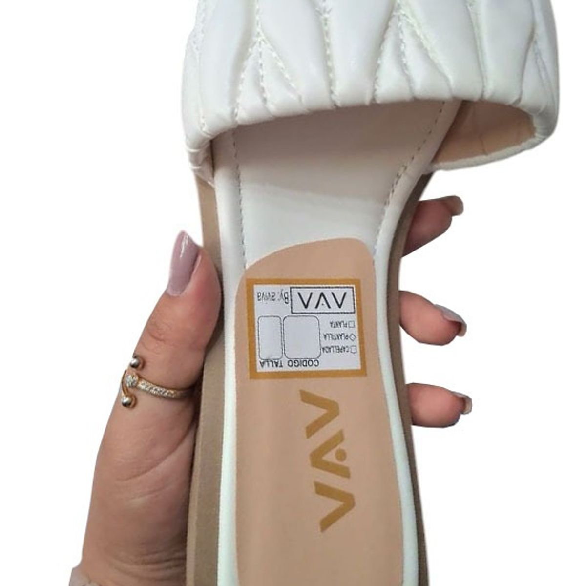 GENERICO - Sandalia Mujer Elegancia Acolchada 1177-40 Color Blanco