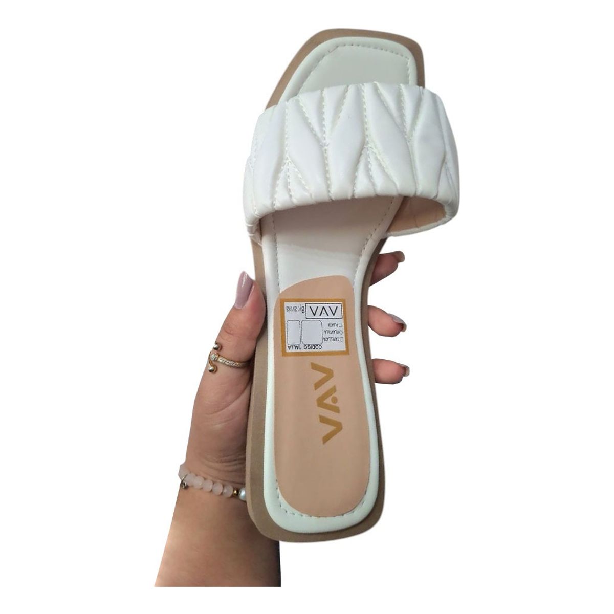 GENERICO - Sandalia Mujer Elegancia Acolchada 1177-40 Color Blanco