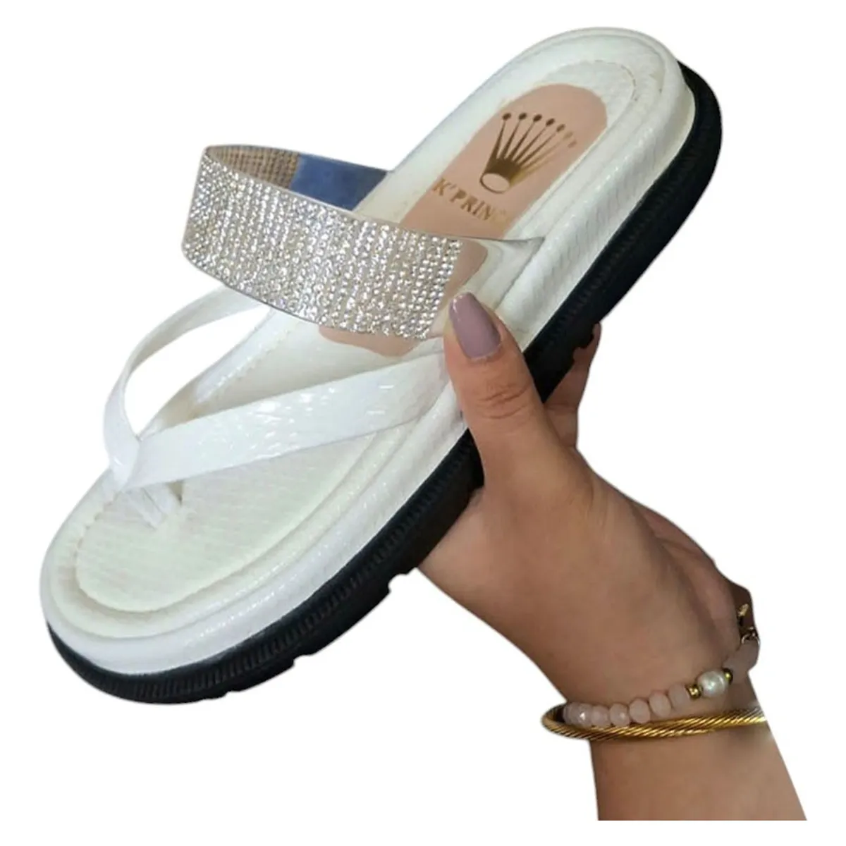 GENERICO - Sandalia Mujer Encanto Cruzado 1177-50 Color Blanco