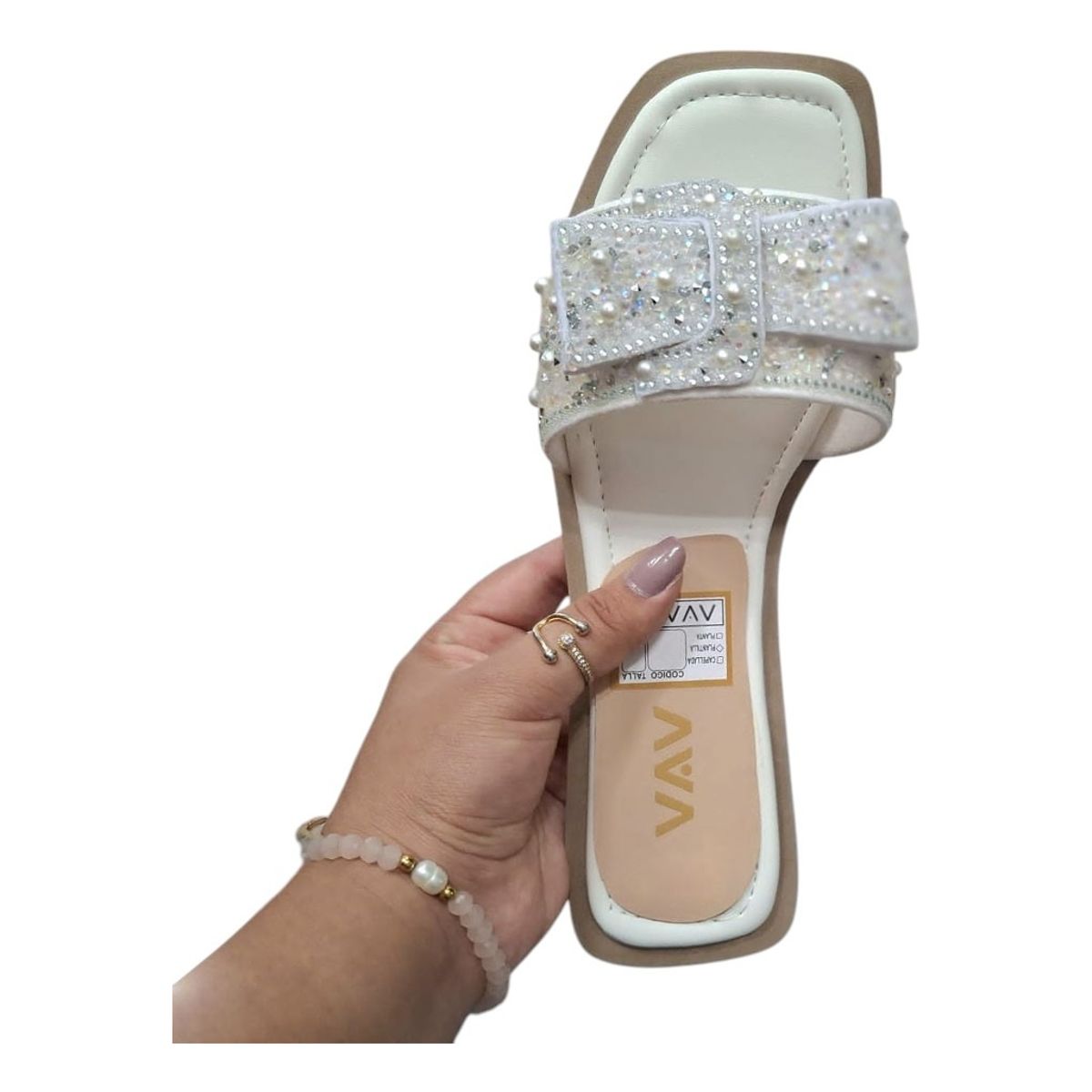 GENERICO - Sandalia Mujer Lazo Deslumbrante 1177-40 Color Blanco