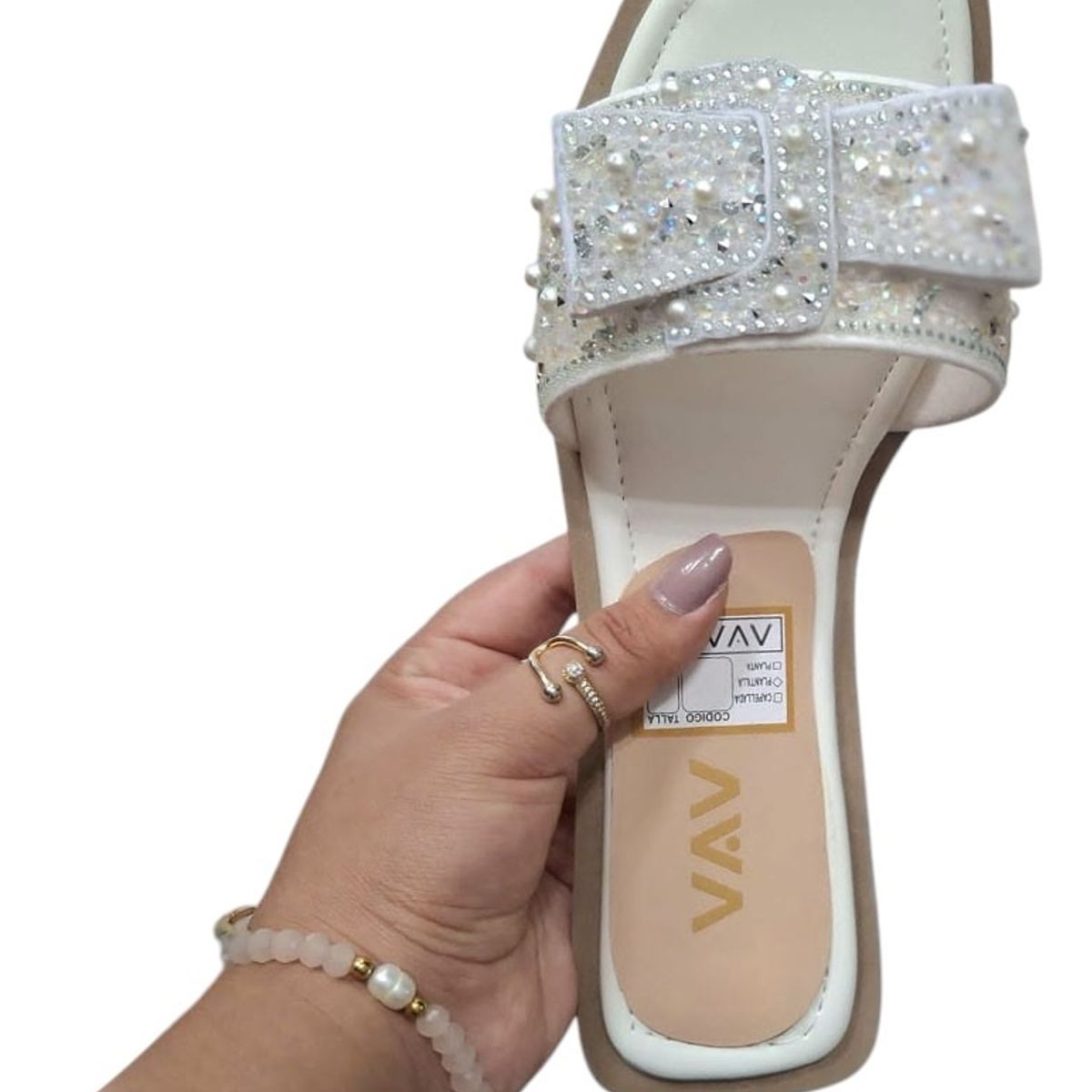 GENERICO - Sandalia Mujer Lazo Deslumbrante 1177-40 Color Blanco