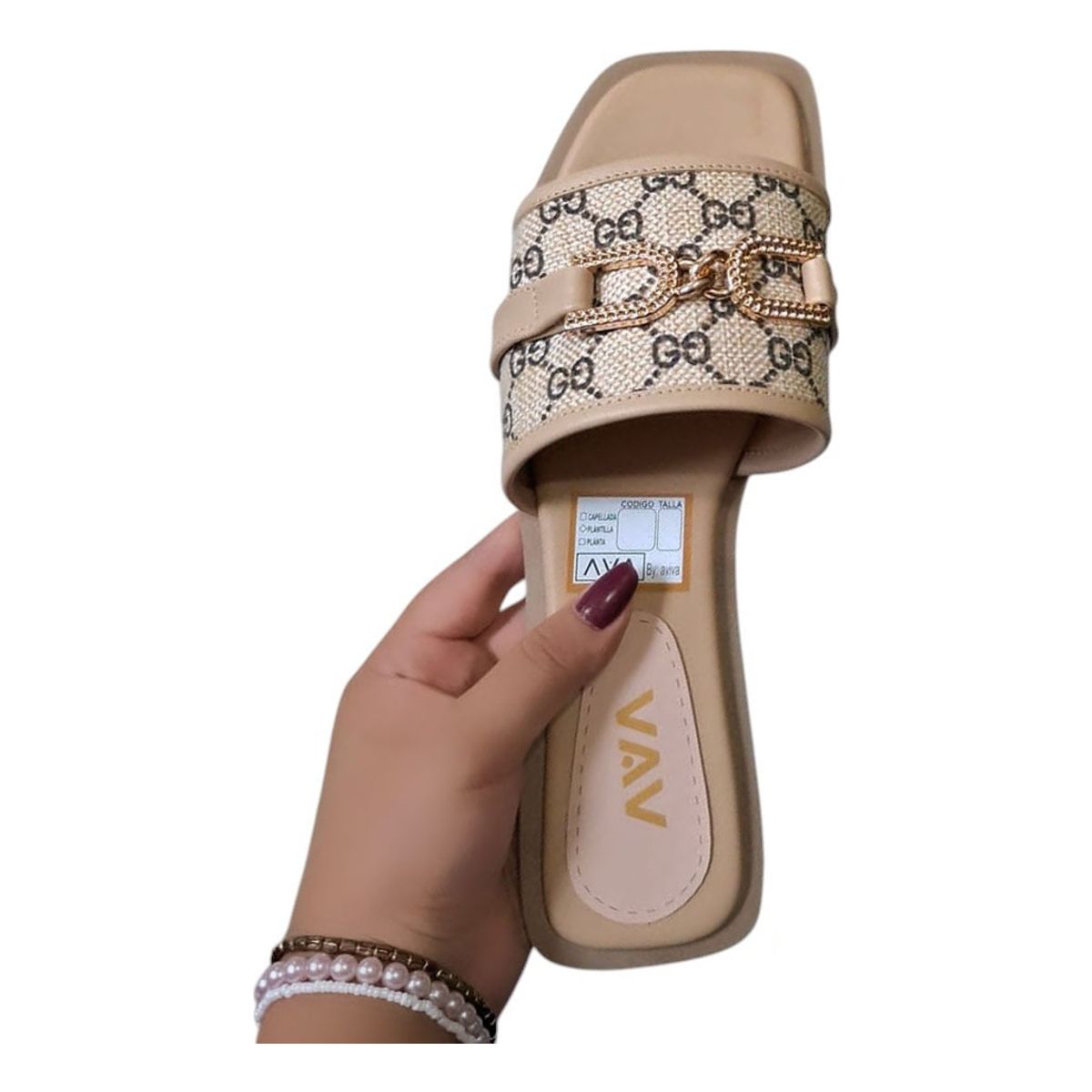 GENERICO - Sandalia Mujer Pasos De Glamour 1177-40 Color Beige