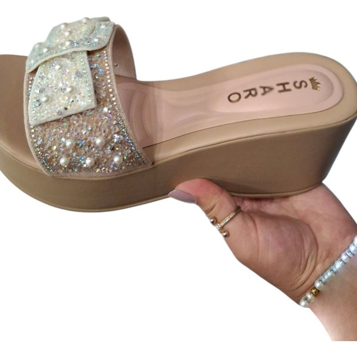 GENERICO - Sandalia Mujer Perla De Lujo 1177-55 Color Beige