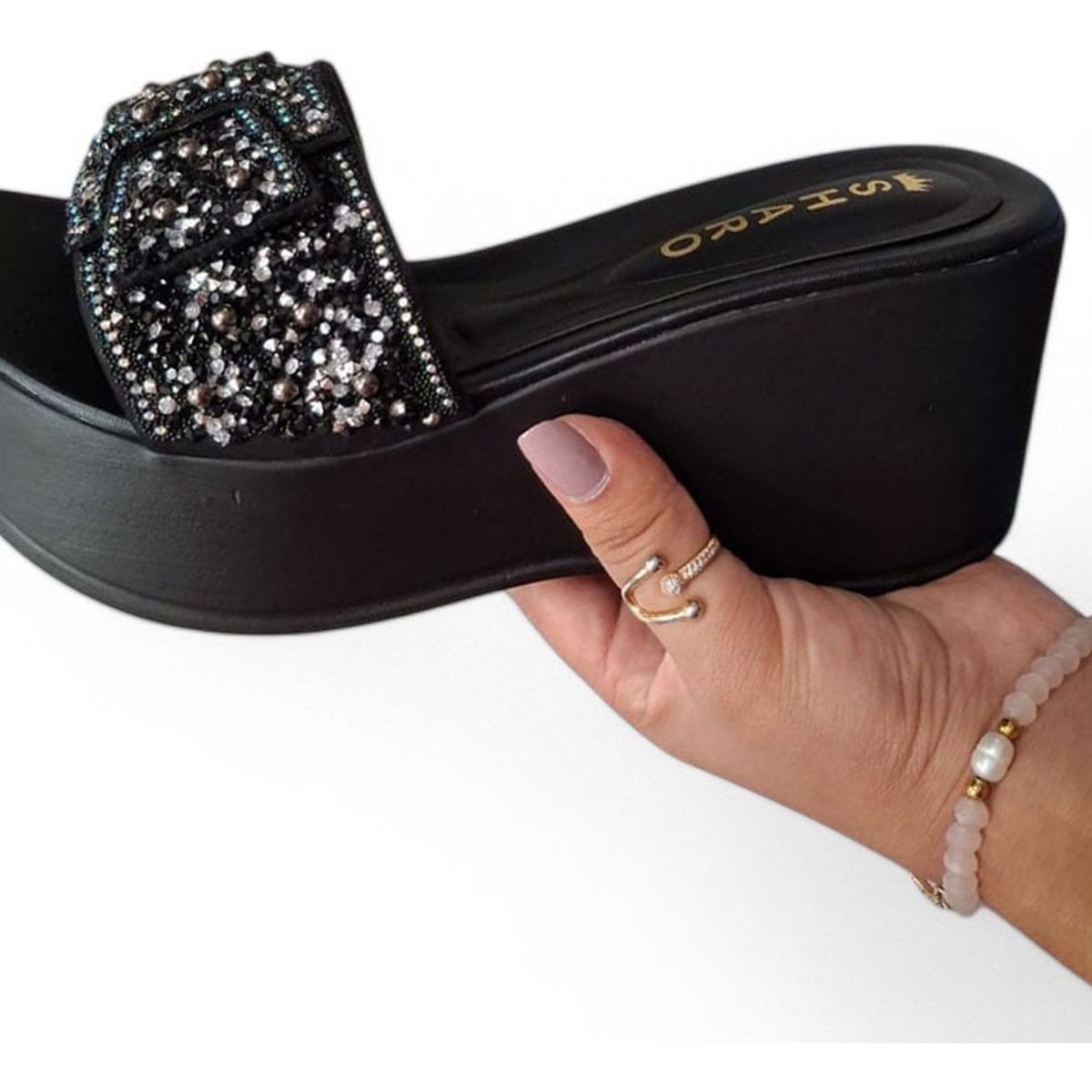 GENERICO - Sandalia Mujer Perla De Lujo 1177-55 Color Negro