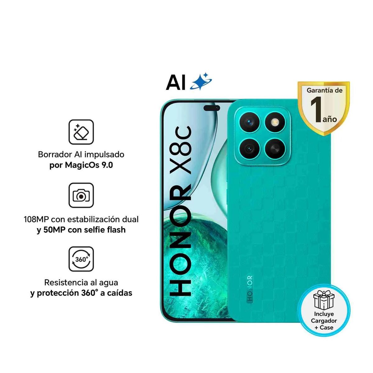 HONOR - HONOR X8C VERDE 8RAM 256GB - REGISTRADO