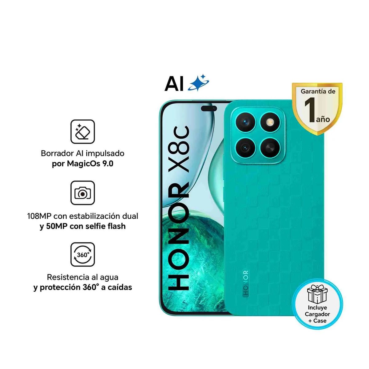 HONOR - HONOR X8C VERDE 8RAM 256GB - REGISTRADO