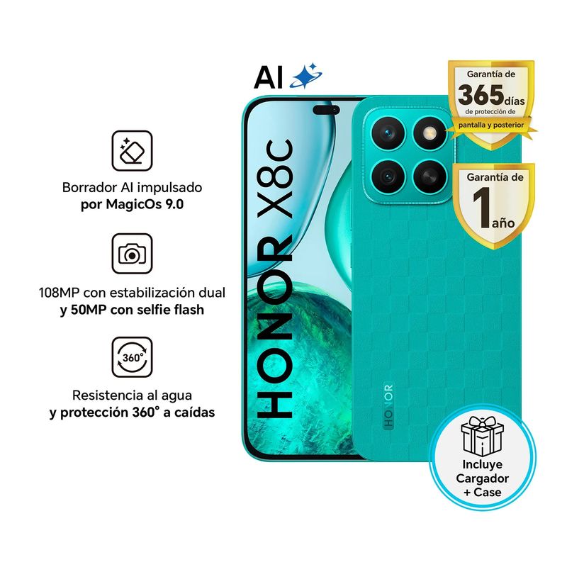 HONOR - HONOR X8C VERDE 8GB RAM 256GB - REGISTRADO
