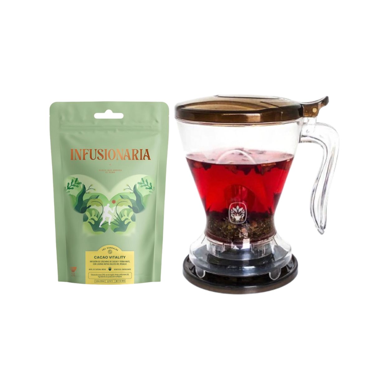 INFUSIONARIA - Tea maker - Infusor de te  con una infusión Herbal 50gr