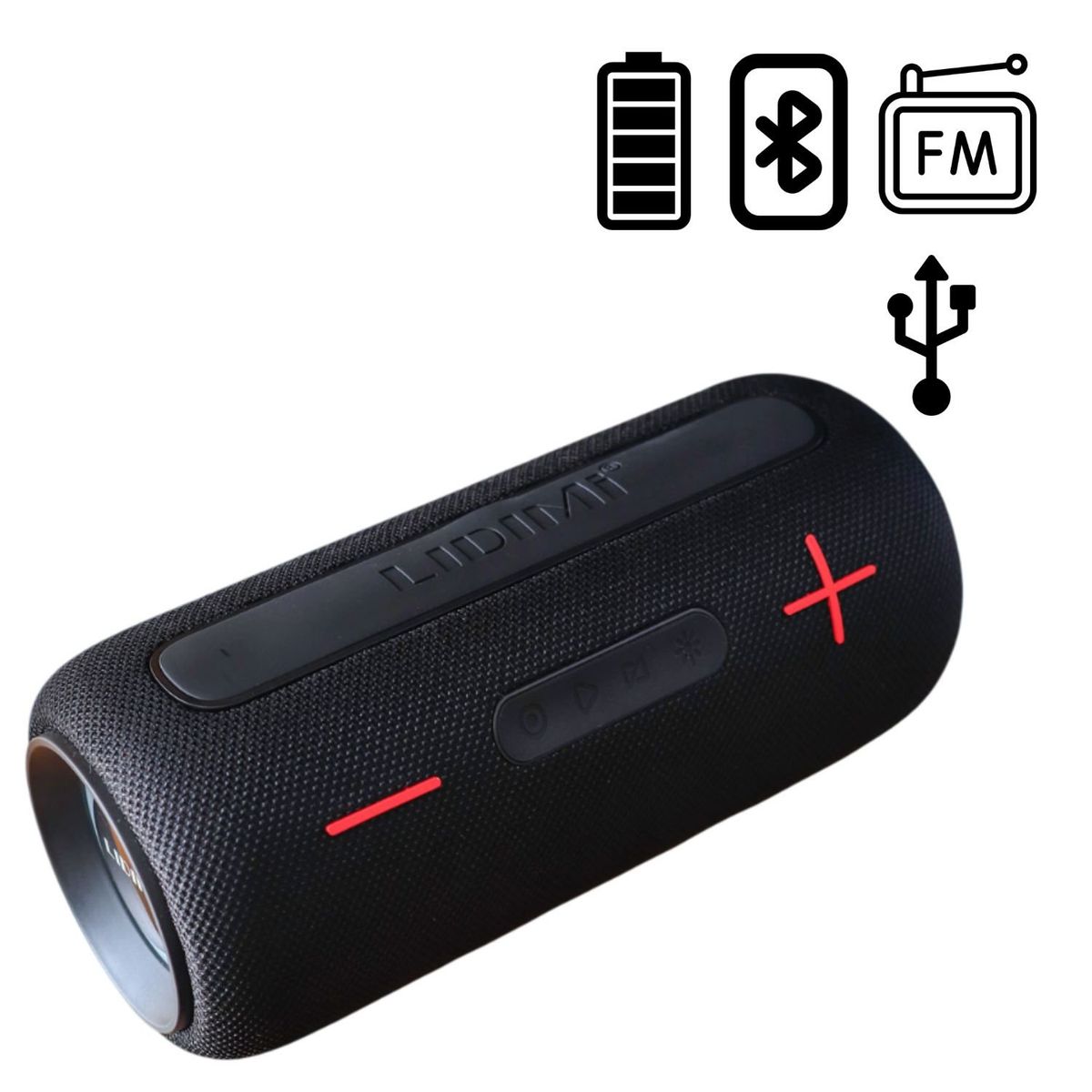 LIDIMI - Parlante Portátil Lidimi LD-S701 BT Radio FM TWS Luces RGB