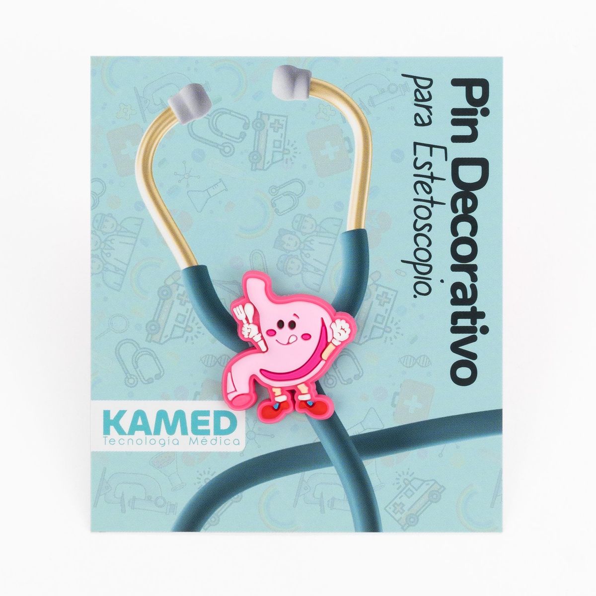 GENERICO - Pin Decorativo para Estetoscopio Kamed Estómago
