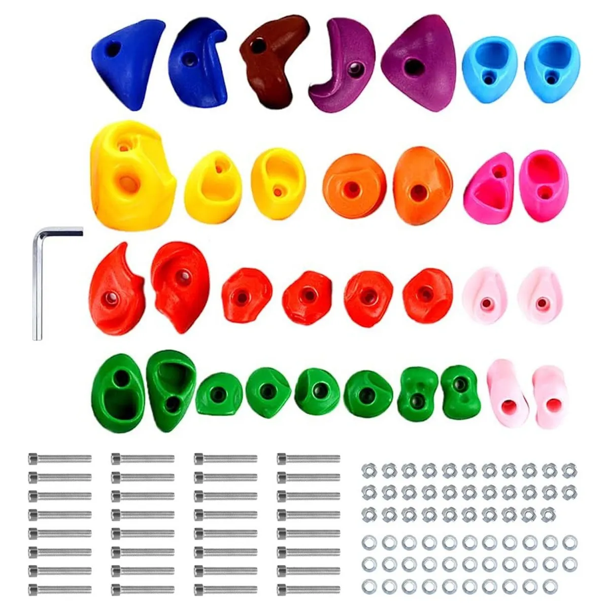 U BUY - Pack 32 Presas Piedra Escalada Niño De Resina Con Tuercas