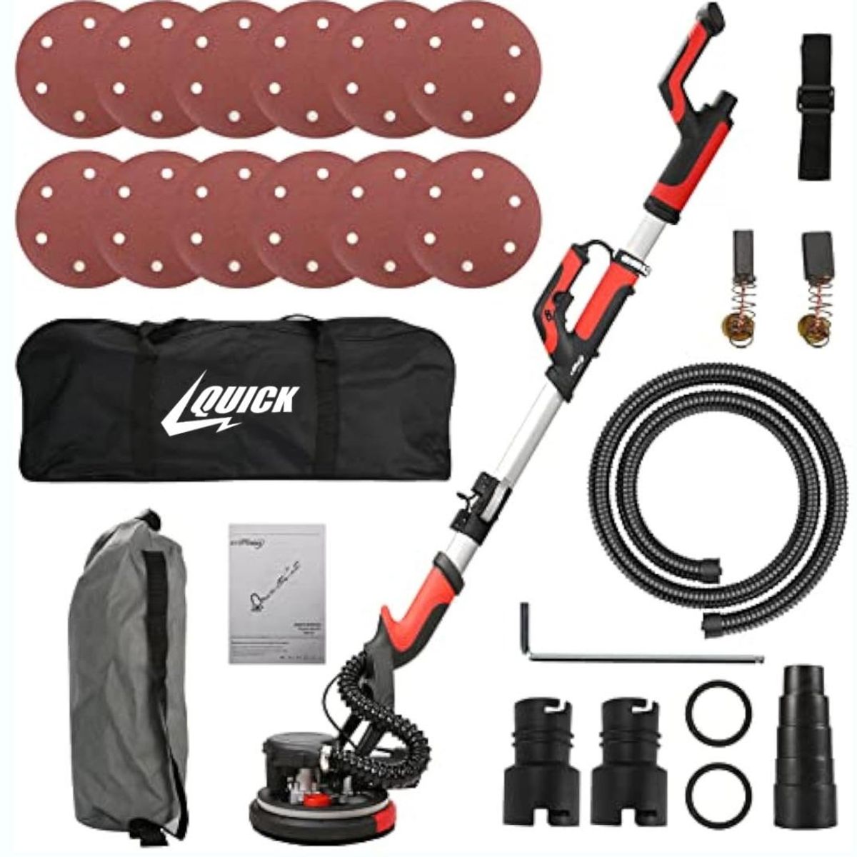 QUICK - Quick Lijadora De Pared Y Techo Luz Led 800w 1900rpm 225mm