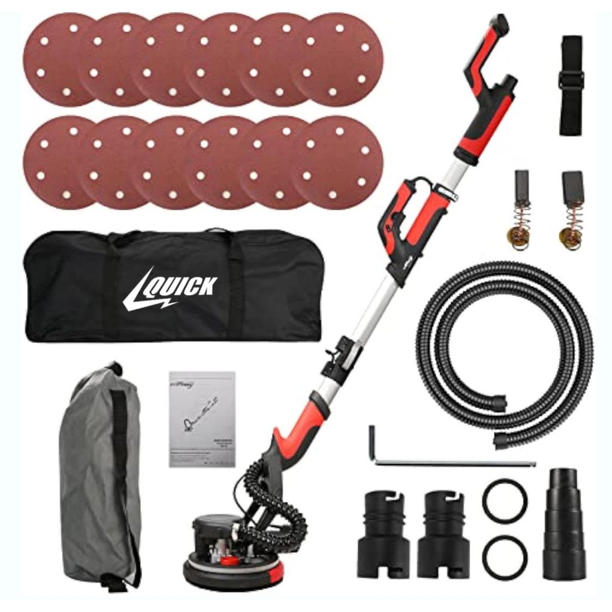 QUICK - Quick Lijadora De Pared Y Techo Luz Led 800w 1900rpm 225mm