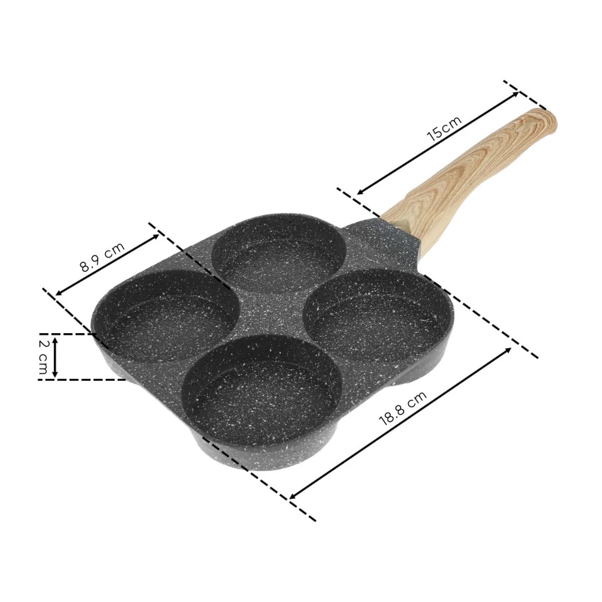 INSPIRA - Sarten Eco Friendly Antiadherente con 4 divisiones