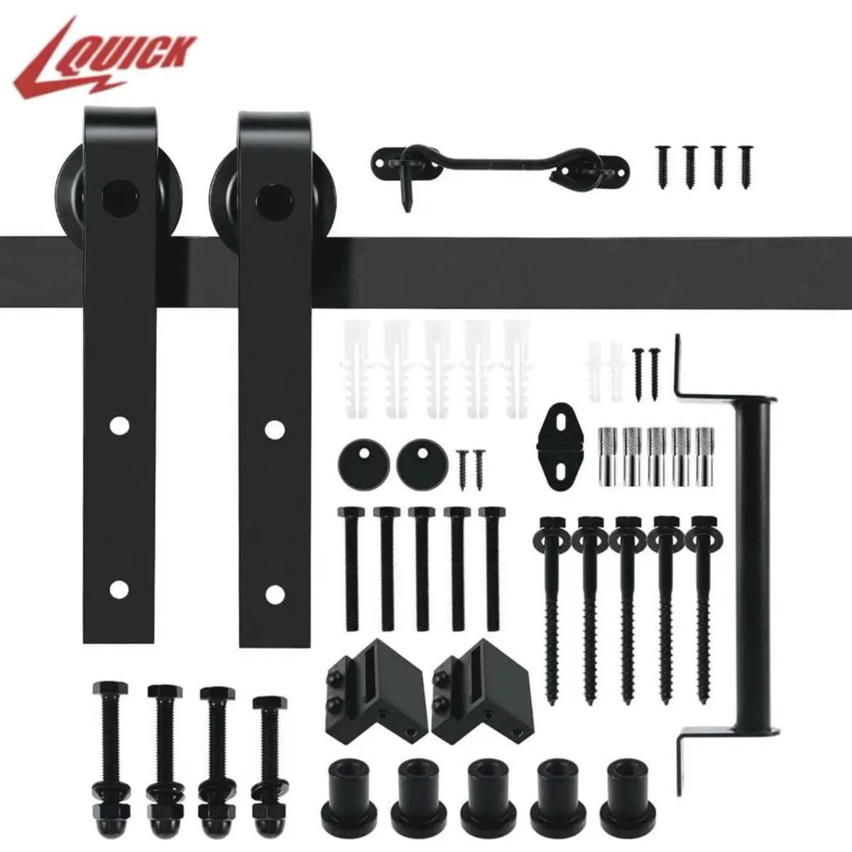QUICK - Quick Kit Correderas 2mt Para Colgar 1 Puerta Estilo Granero